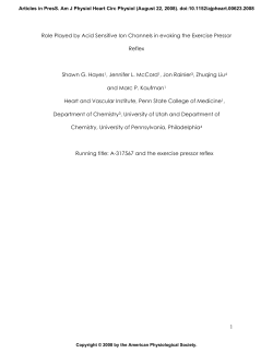 1 Role Played by Acid Sensitive Ion Channels in evoking the