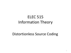 ELEC 515 Information Theory