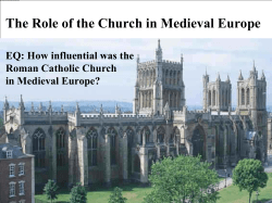 The Role of the Church in Medieval Europe