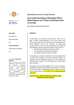 Using A Living Theory Methodology In Improving Practice