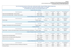 Fees for educational services on first-cycle, second