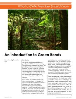 An Introduction to Green Bonds