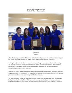 Hancock Girls Bowling Team Wins Section IV Class D