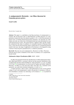 A semiparametric Bernstein - von Mises theorem for Gaussian