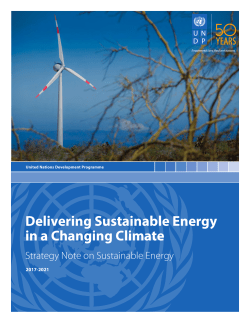 Delivering Sustainable Energy in a Changing Climate - un