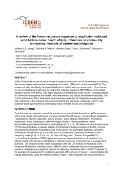 A review of the human exposure-response to amplitude