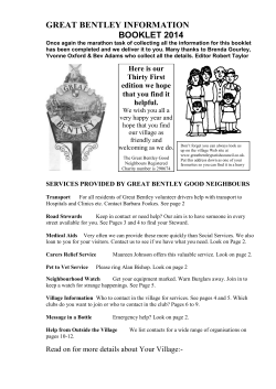 Good Neighbours 2014 - Great Bentley | Parish Council