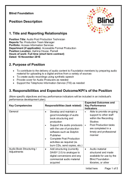 1 - Vacancies - Blind Foundation