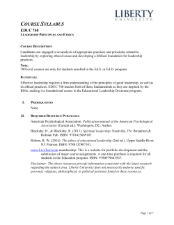 Course Syllabus EDUC 740