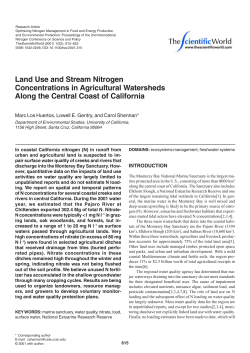 Land Use and Stream Nitrogen Concentrations in