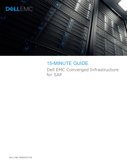 15 Minute Guide: DELL EMC CI for SAP