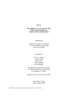 Feasibility of Implementing the Draft Dust Definition