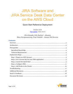 JIRA Data Center on the AWS Cloud - S3