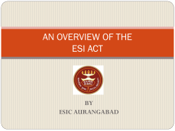 PRESENTATION ON ESI ACT