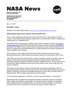 Dec. 14, 2015 RELEASE: 15-220 IMAGES, GIFs AND VIDEO HERE