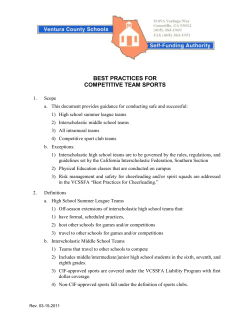 competitive team sports - Ventura County Schools Self