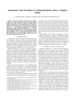 Autonomous Task Execution of a Humanoid Robot