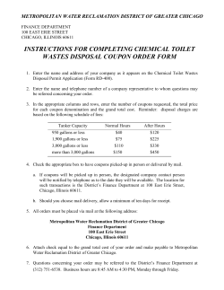 Chemical Toilet Wastes Coupon Order Form