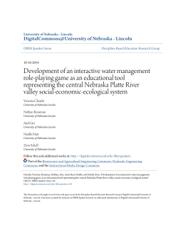 Development of an interactive water management role‐playing