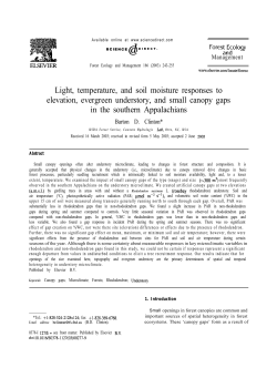 Light, temperature, and soil moisture responses to