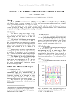 STATUS OF ECRIS BUILDING AND RECENT RESULTS