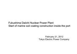 Fukushima Daiichi Nuclear Power Plant Start of marine soil coating
