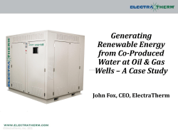 Generating Renewable Energy from Co-Produced Water