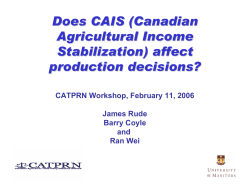 Does CAIS Affect Production Decisions?