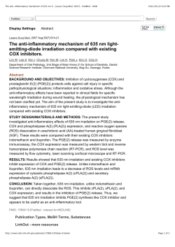 The anti-inflammatory mechanism of 635 nm li