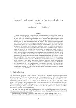 Improved randomized results for that interval selection problem 1