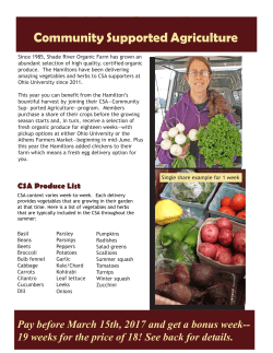 Shade River Organic Farm Community Supported