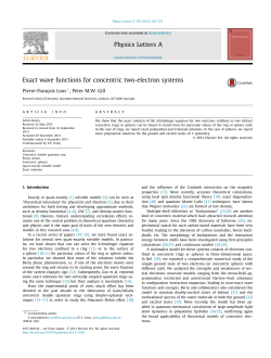 Exact wave functions for concentric two-electron systems
