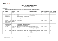 List of acceptable address proof