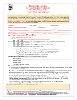 Request for Transcript of Records