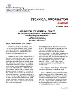 TIB-2 Horizontal vs. Vertical Pumps
