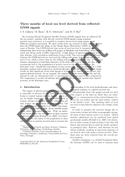 Three months of local sea level derived from reflected GNSS signals