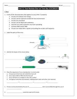 Unit 11 Test Review Due on Test day 3/5/2015!!!
