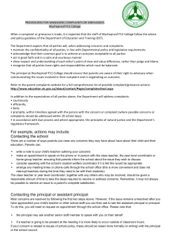 For example, actions may include: Contacting the school Contacting