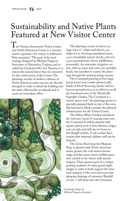 Sustainability and Native Plants Featured at New Visitor Center