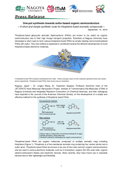 One-pot synthesis towards sulfur-based organic semiconductors ~ A