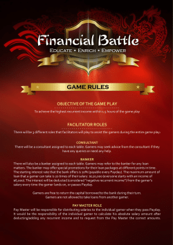 objective of the game play facilitator roles