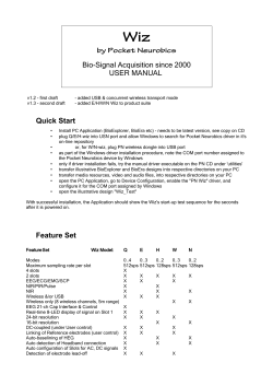 Quick Start Feature Set by Pocket Neurobics Bio