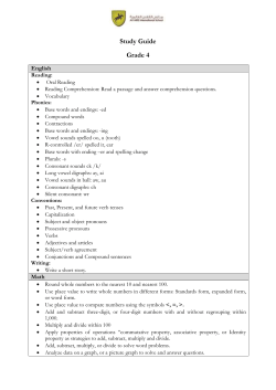 Entrance Exam Study Guide - Al Faris International School
