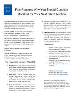 Five Reasons Why You Should Consider MobilBid for Your Next