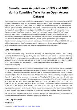 Simultaneous Acquisition of EEG and NIRS during Cognitive Tasks