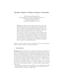 Boolean Algebra of Shape Analysis Constraints