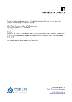 Amygdalin content of seeds, kernels and food products commercially