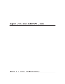 Help files for SuperDecisions v2.8