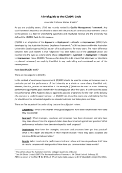 A brief guide to the (O)ADRI Cycle