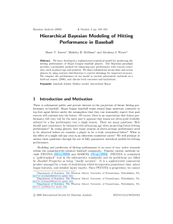 Hierarchical Bayesian Modeling of Hitting Performance in Baseball